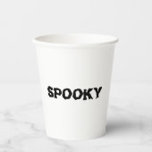 ハロウィン ブラック＆ホワイト おばけ 紙コップ (正面)