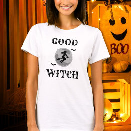 ハロウィン ブラック&ホワイト グッドウィッチ 女性用 Tシャツ