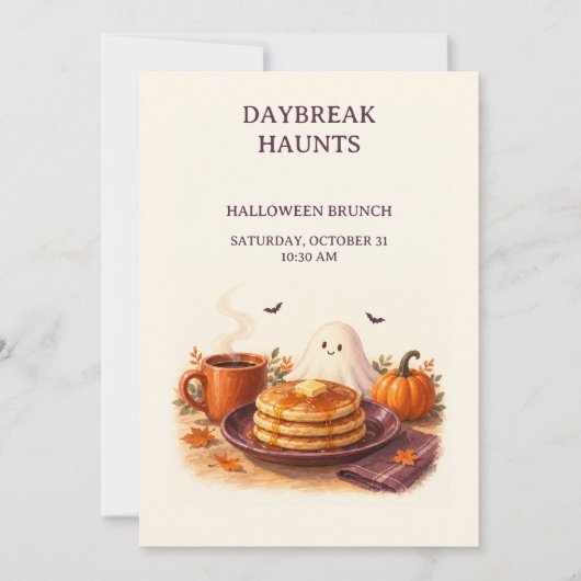 ハロウィン・ブランチの招待状 - Daybreak Haunts 招待状 (正面)
