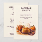 ハロウィン・ブランチの招待状 - Daybreak Haunts 招待状 (正面/裏面)