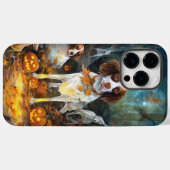 ハロウィン ブリタニースパニエル かぼちゃ 怖い Case-Mate iPhoneケース (裏面 (横))