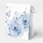 ハロウィン ブルー ライラック 花柄 男の子 ベビーシャワー フェイバーボックス (裏面サイド)