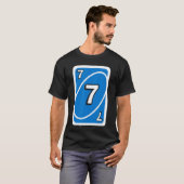 ハロウィン ブルー UNO 7カード Tシャツ (正面フル)