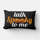 ハロウィン ブー かぼちゃ 話 お化け に 私 ランバークッション (正面)