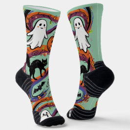 ハロウィン ブー フレンド フォークアート クルーソックス ソックス