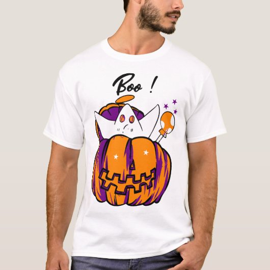 ハロウィン・ブー Tシャツ (正面)