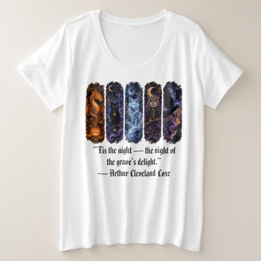 ハロウィン プラスサイズTシャツ (デザイン正面)