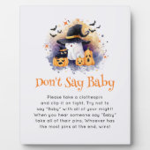 ハロウィン「ベイビーとは言わないで」ベイビーシャワーゲーム フォトプラーク (正面)