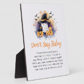 ハロウィン「ベイビーとは言わないで」ベイビーシャワーゲーム フォトプラーク (側面)