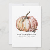 ハロウィン・ベイビーシャワー　小さなかぼちゃがやってくる 招待状 (裏面)