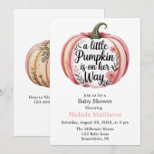 ハロウィン・ベイビーシャワー　小さなかぼちゃがやってくる 招待状 (正面/裏面)