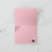 ハロウィン ベイビーシャワー 感謝カード ピンク (内部)