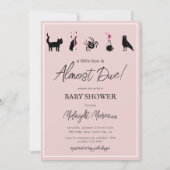 ハロウィン ベイビーシャワー A Little Boo はもうすぐ生まれる 招待状 (正面)