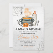 ハロウィン ベイビー誕生準備中 ベイビーシャワー 招待状 (正面)