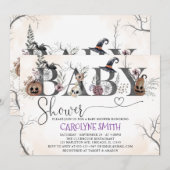 ハロウィン ベイビー シャワー インビテーション テンプレート (正面/裏面)