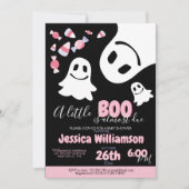 ハロウィン ベビーガール シャワー リトル ブー 招待状 (正面)