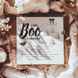 ハロウィン+ベビーシャワーおめでとう Little Boo Is Almost Due 招待状