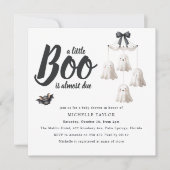 ハロウィン＋ベビーシャワーおめでとう Little Boo Is Almost Due 招待状 (正面)