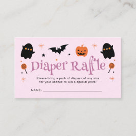 ハロウィン・ベビーシャワーのおむつラッフル エンクロージャーカード