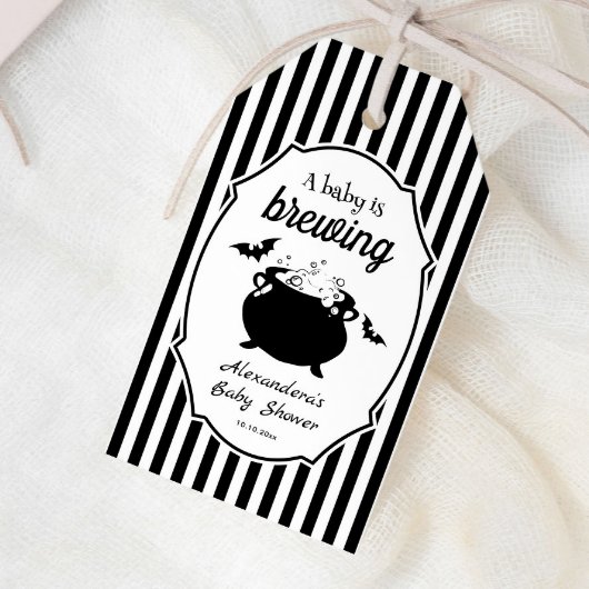 ハロウィン・ベビーシャワーのお返しギフト Baby Brewing ギフトタグ