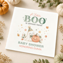 ハロウィン・ベビーシャワーのナプキン おばけのイラスト入り