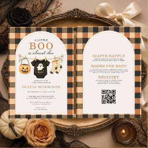 ハロウィン＋ベビーシャワーの「All in One Little Boo」 招待状