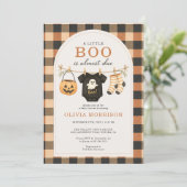 ハロウィン＋ベビーシャワーの「All in One Little Boo」 招待状 (スタンド正面)