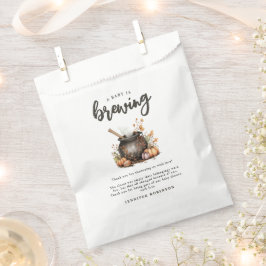 ハロウィン・ベビーシャワーのSweet Baby Is Brewing フェイバーバッグ