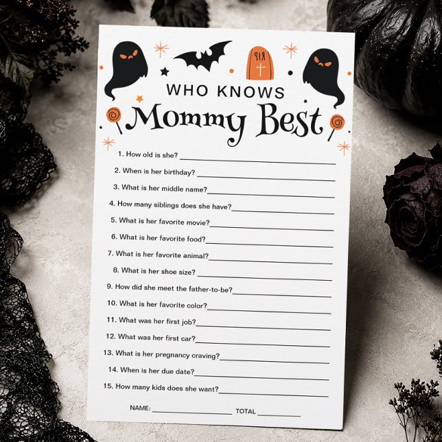 ハロウィン・ベビーシャワーゲーム「ママのことを一番知っているのは誰？」 (クリエイターアップロード済み)