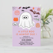 ハロウィン・ベビーシャワー招待状 リトルブー 招待状 (スタンド正面)