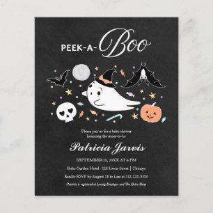 ハロウィン＋ベビーシャワー招待状 Peek-A-Boo Budget