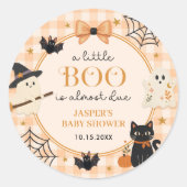 ハロウィン・ベビーシャワー おばけちゃん ラウンドシール (正面)