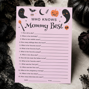 ハロウィン ベビーシャワー どのくらいママを知ってる？ゲーム 招待状