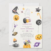ハロウィン+ベビーシャワー+リトルブー 招待状 (正面)