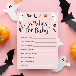 ハロウィン　ベビーシャワー　女の子　赤ちゃんへの願い　カード 招待状