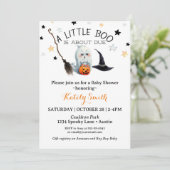 ハロウィン・ベビーシャワー(性別非公開、リトル・ブー) 招待状 (スタンド正面)