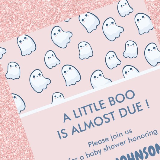 ハロウィン ベビーシャワー 招待状 リトルブー ピンク