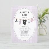 ハロウィン・ベビーシャワー A Little Boo is Almost Due 招待状 (スタンド正面)