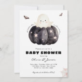 ハロウィン・ベビーシャワー A little Boo Is Almost Due 招待状 (正面)