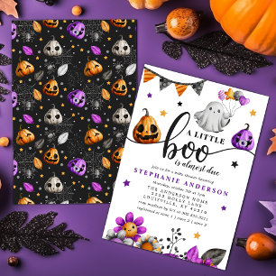 ハロウィン・ベビーシャワー A Little Boo Is Almost Due 招待状