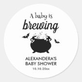 ハロウィン ベビーシャワー Baby Brewing ラウンドシール (正面)