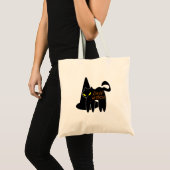 ハロウィン ベーシック ウィッチ 黒猫 トートバッグ (正面(商品))