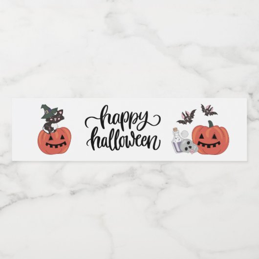 ハロウィン ペットボトルラベル (シングルラベル)