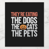ハロウィン ペット 食べる 猫 犬 ワインラベル (シングルラベル)