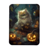 ハロウィン ペルシャ猫 かぼちゃ スケアリー マグネット (縦)