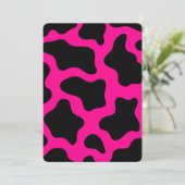 ハロウィン ホットピンク 牛柄 招待状 (スタンド正面)