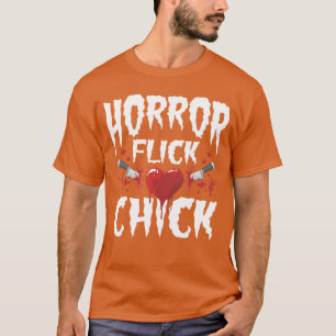 ハロウィン ホラー映画好きのためのホラー映画女子 Tシャツ