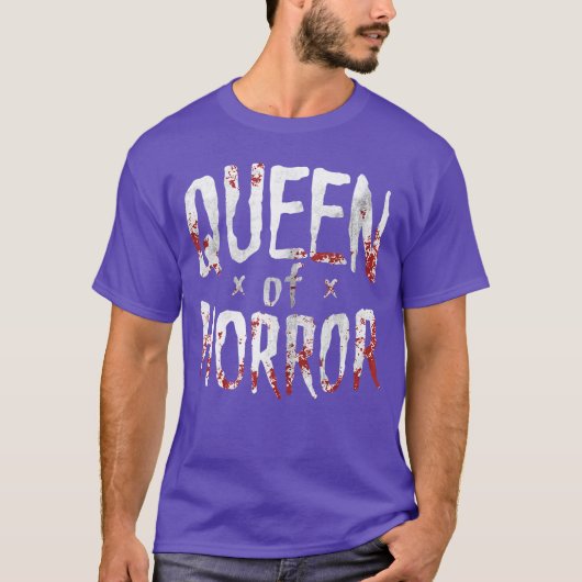 ハロウィン ホラー映画好きへのギフト ホラー好きな女王様 Tシャツ (正面)