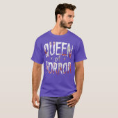 ハロウィン ホラー映画好きへのギフト ホラー好きな女王様 Tシャツ (正面フル)