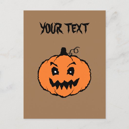 ハロウィン ホラー パンプキン ポストカード (正面)